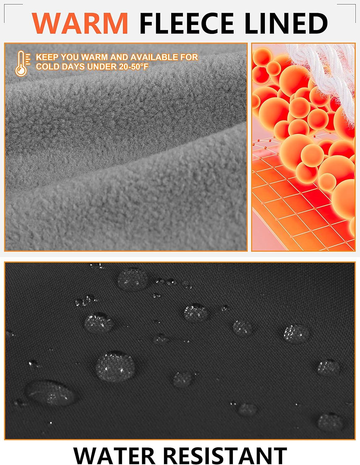 imageSANTINY Womens Fleece Lined Hiking Pants 4 Zipper Pockets Warm Winter Softshell Snow Ski Pants Waterproof Insulated