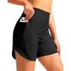 imageSANTINY Womens 5quot Swim Board Shorts Quick Dry High Waisted UPF50 Beach Swimming Shorts for Women with Liner Pockets