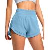 imageSANTINY Womens High Waisted Running Shorts with Zip Pockets Mesh Liner 25quot Workout Gym Athletic Shorts for Women