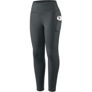 SANTINY Girl’s Fleece Lined Leggings with Pockets Kids Thermal Warm Winter High Waisted Athletic Running Workout Yoga Pants(Dark Grey)