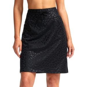 SANTINY Women’s 20” Knee Length Skorts Skirts 6 Pockets High Waisted Drawstring Long Athletic Tennis Golf Skirt Women(Black Leopard)