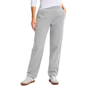 SANTINY Women’s Fleece Lined Sweatpants Cotton Straight Leg Pants with Pockets Drawstring Winter Sweat Pants for Women