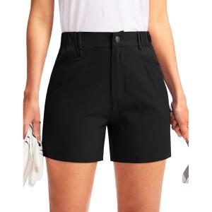 SANTINY Women’s Golf Shorts with Pockets Lightweight Quick Dry Outdoor Hiking Shorts for Women Casual Summer