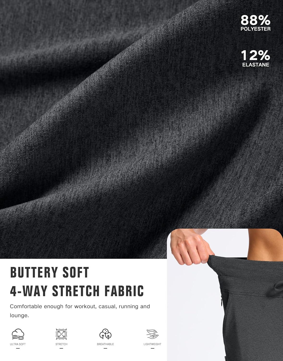 imageSANTINY Womens Sweatpants Joggers with Pockets Soft Stretch High Waisted Sweat Pants Lounge Running Athletic Workout JoggingCharcoal