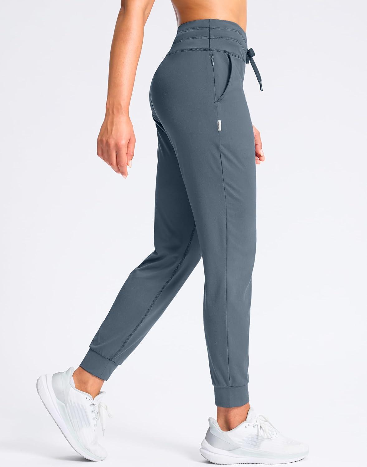 imageSANTINY Womens Sweatpants Joggers with Pockets Soft Stretch High Waisted Sweat Pants Lounge Running Athletic Workout JoggingDusty Blue