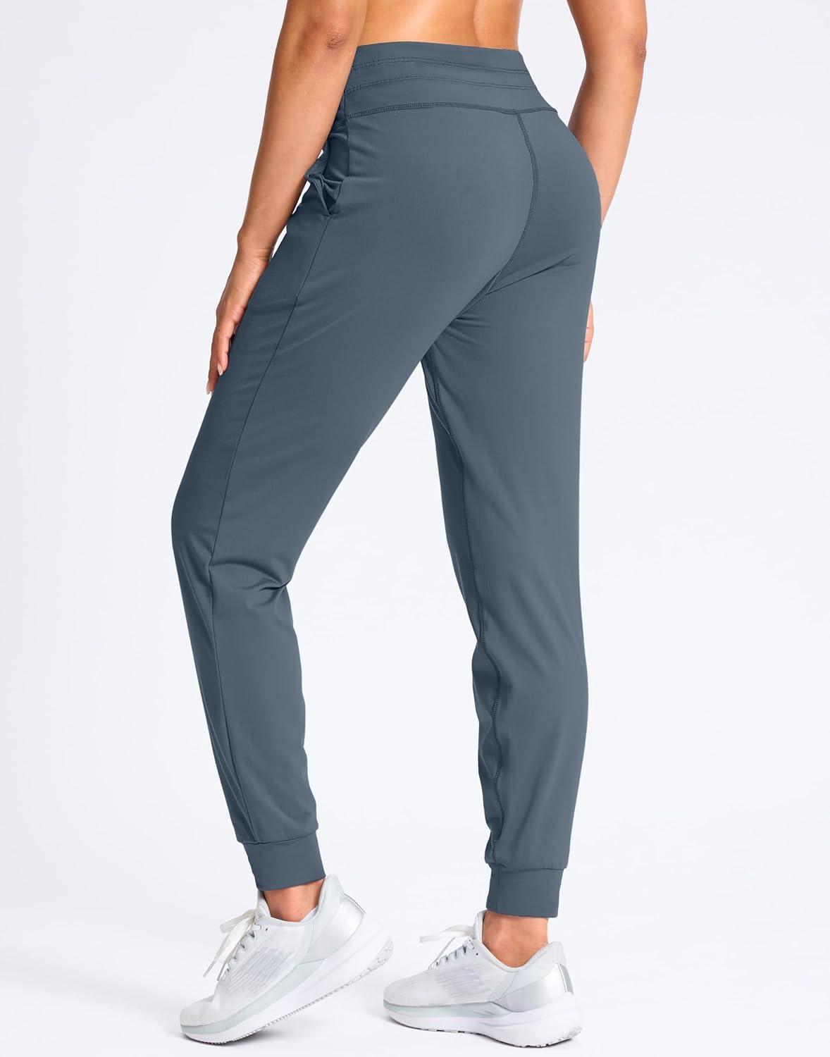 imageSANTINY Womens Sweatpants Joggers with Pockets Soft Stretch High Waisted Sweat Pants Lounge Running Athletic Workout JoggingDusty Blue