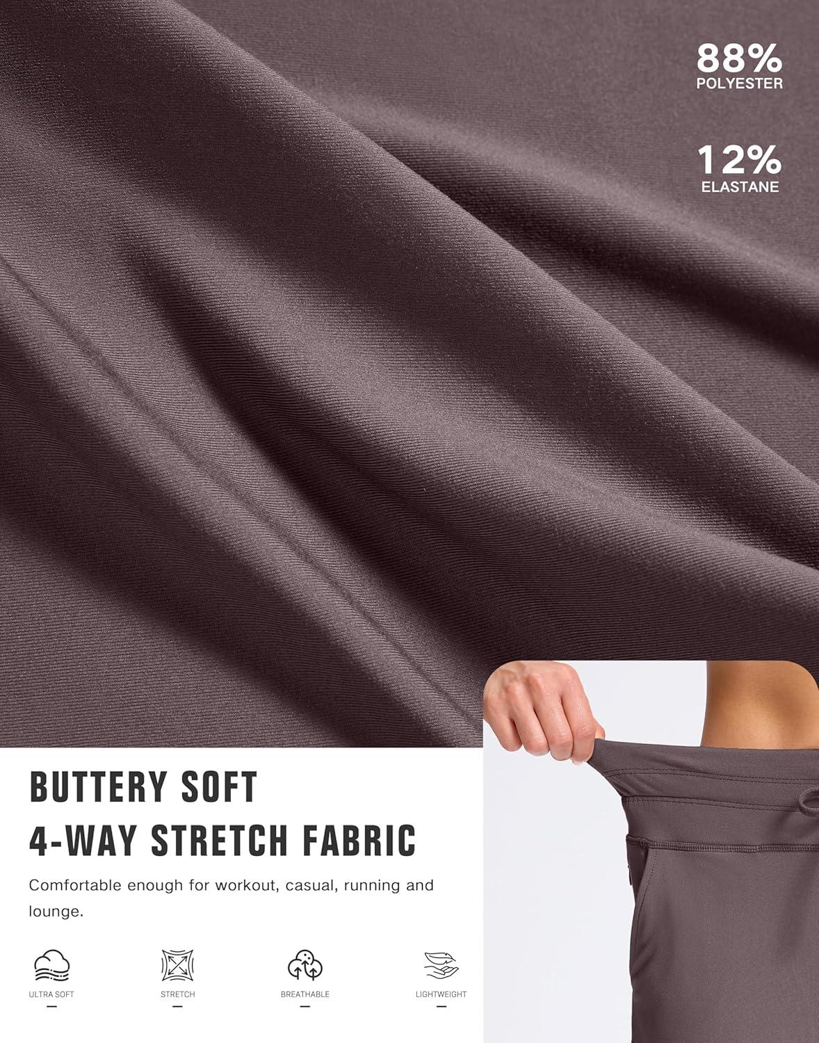 imageSANTINY Womens Sweatpants Joggers with Pockets Soft Stretch High Waisted Sweat Pants Lounge Running Athletic Workout JoggingDusty Purple