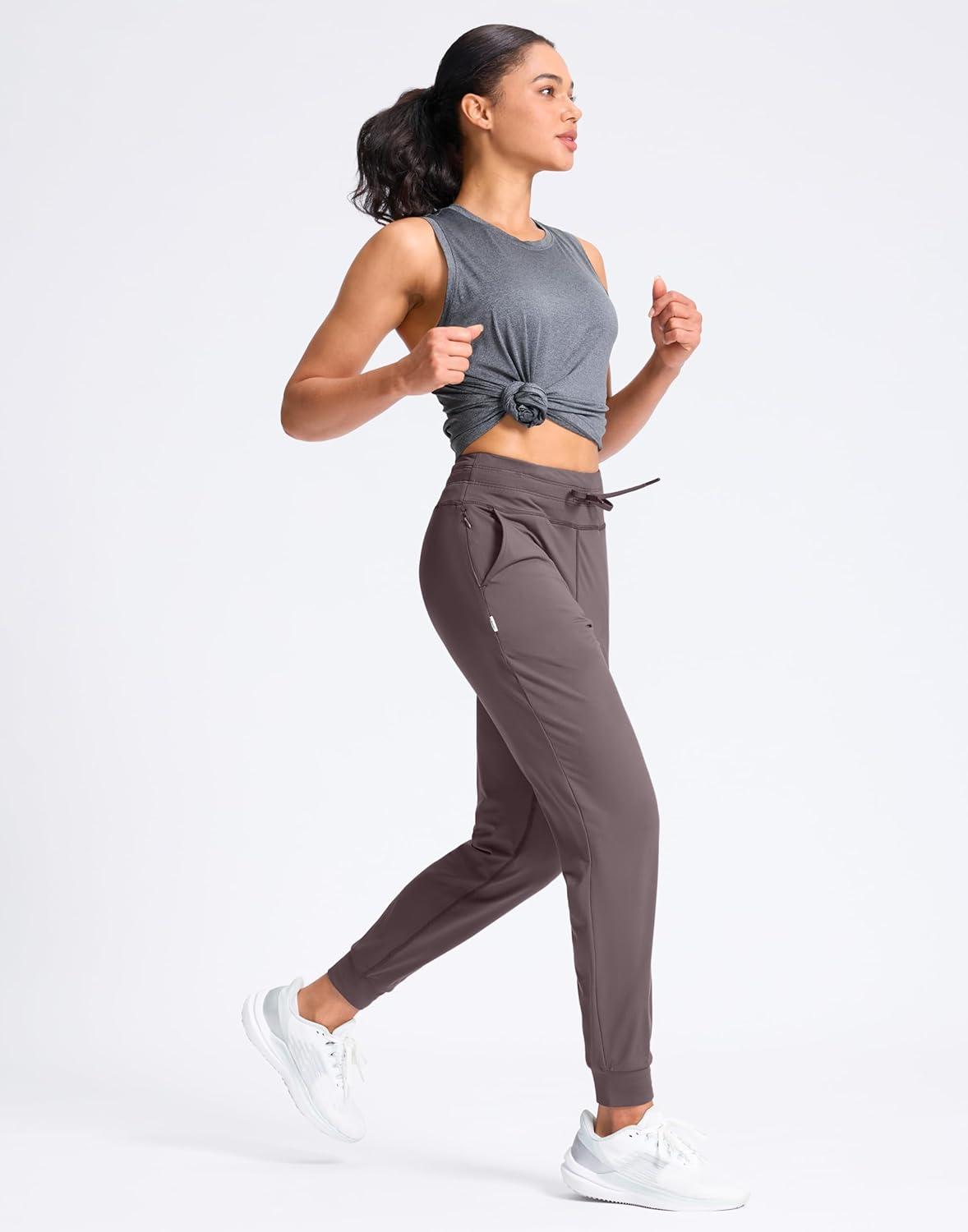 imageSANTINY Womens Sweatpants Joggers with Pockets Soft Stretch High Waisted Sweat Pants Lounge Running Athletic Workout JoggingDusty Purple