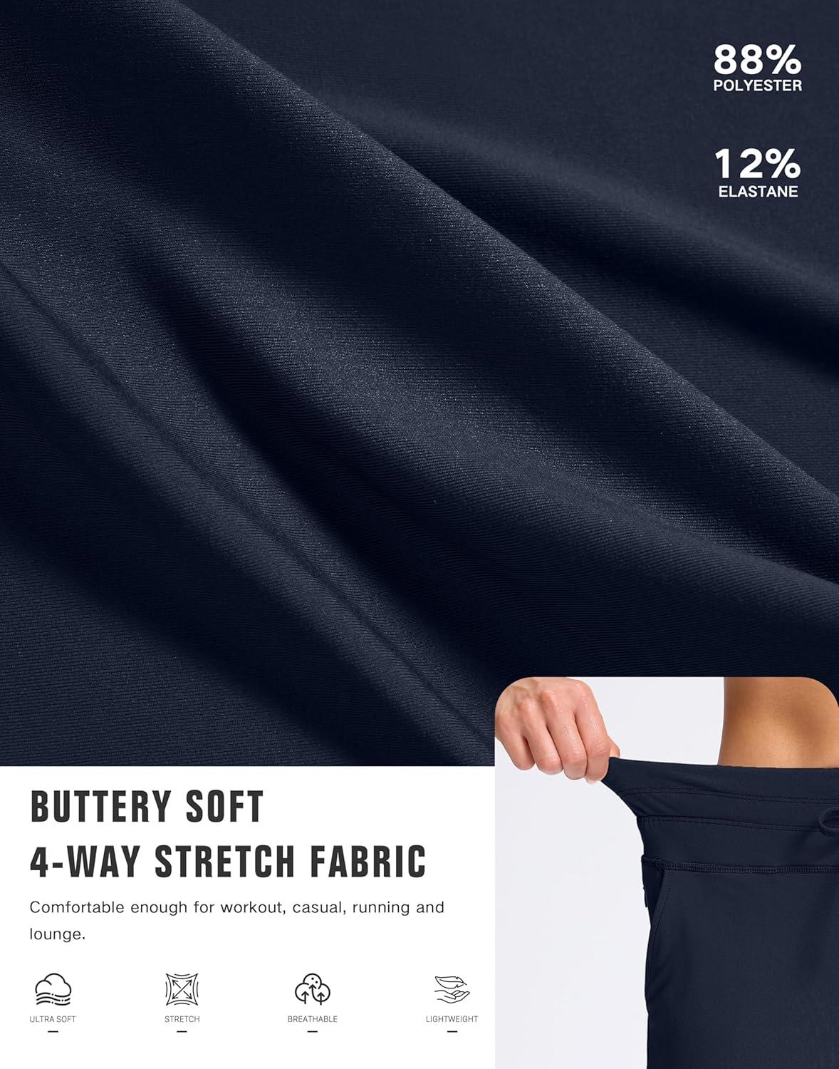 imageSANTINY Womens Sweatpants Joggers with Pockets Soft Stretch High Waisted Sweat Pants Lounge Running Athletic Workout JoggingNavy