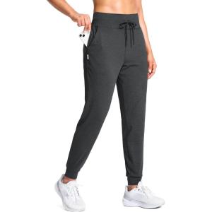 SANTINY Women’s Sweatpants Joggers with Pockets Soft Stretch High Waisted Sweat Pants Lounge Running Athletic Workout Jogging(Charcoal)