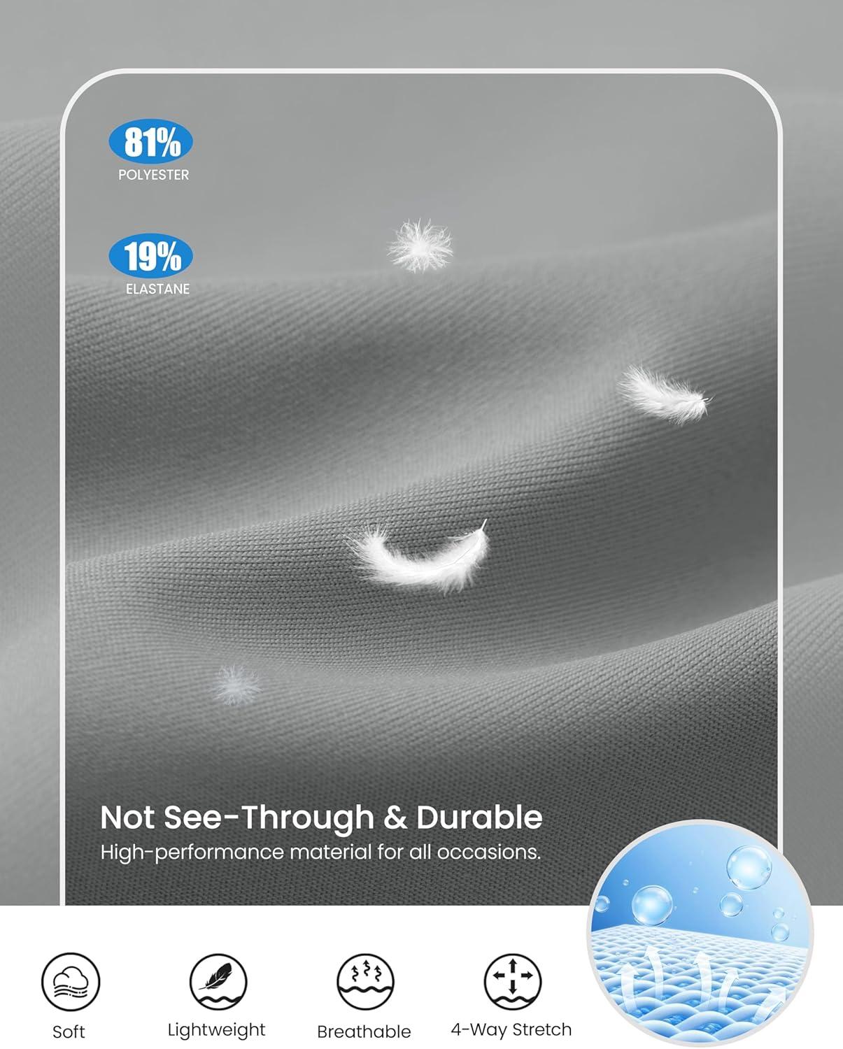 imageSANTINY 14quot Shorts for Women Knee Length with Pockets High Waisted Stretch Long Bermuda Shorts for Summer Dressy CasualLight Grey