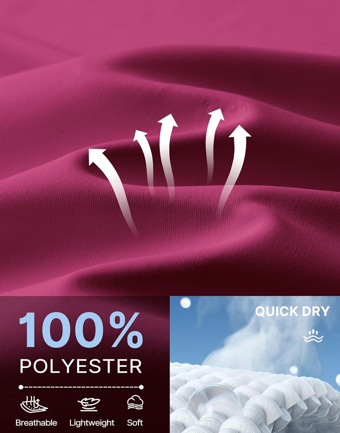 imageSANTINY Womens Lightweight Long Sleeve Workout Tops Split Back Gym Running Hiking Athletic Shirt Quick Dry UPF 50 Sun ShirtRose