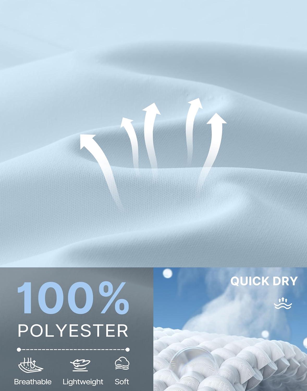 imageSANTINY Womens Lightweight Long Sleeve Workout Tops Split Back Gym Running Hiking Athletic Shirt Quick Dry UPF 50 Sun ShirtSky Blue