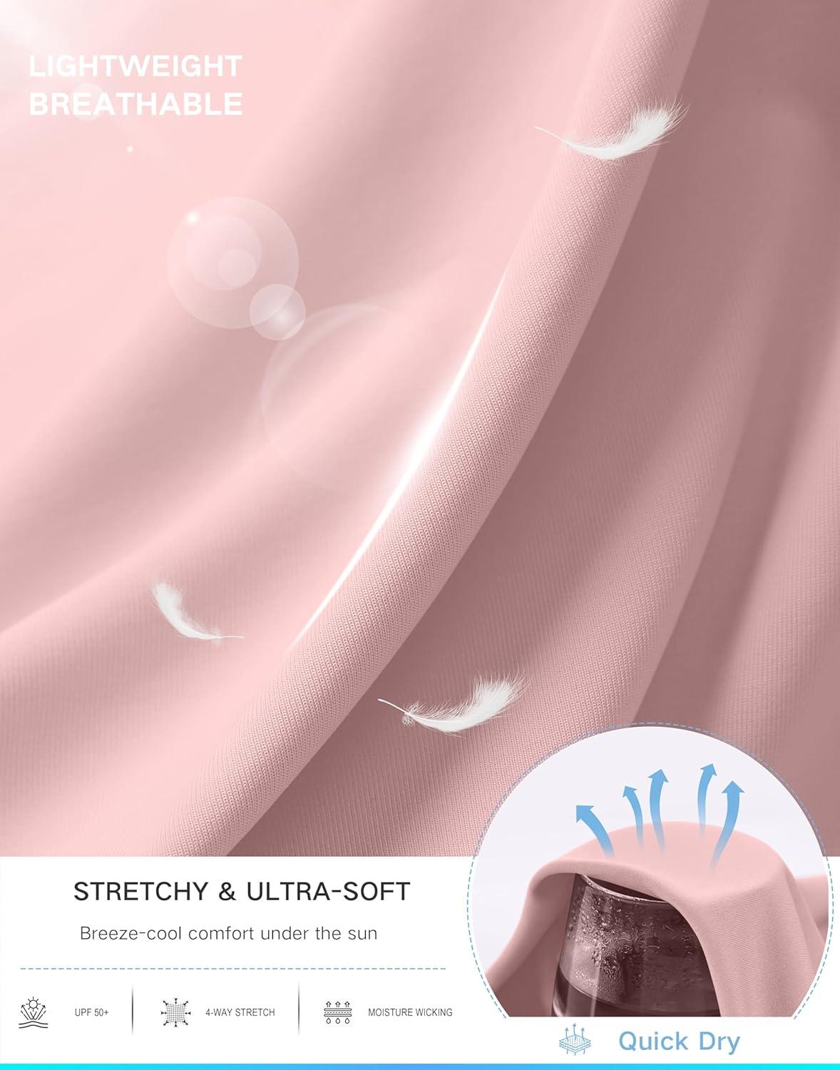 imageWomens Golf Shirt Short Sleeve Lightweight Moisture Wicking Work Tennis Tops Collared Polo Shirts for Women with 4ButtonPink