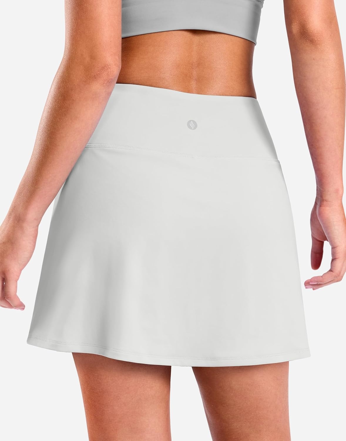 image:imageSANTINY 13515 Skorts for Women with 2 Pockets High Waisted A Line Casual Pickleball Golf Skort Athletic Tennis SkirtLight Grey