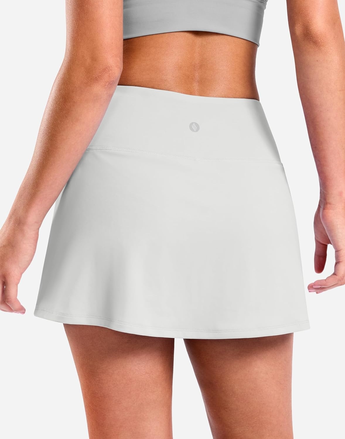 image:imageSANTINY 13515 Skorts for Women with 2 Pockets High Waisted A Line Casual Pickleball Golf Skort Athletic Tennis SkirtLight Grey