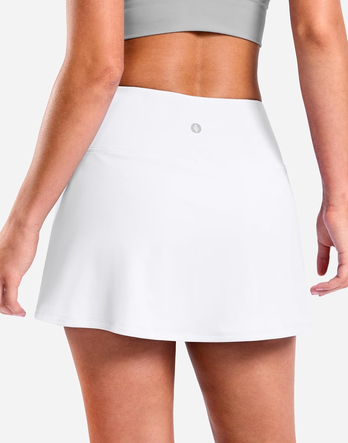 image:imageSANTINY 13515 Skorts for Women with 2 Pockets High Waisted A Line Casual Pickleball Golf Skort Athletic Tennis SkirtWhite