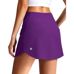 SANTINY Women’s Swim Skirt with 2 Pockets High Waisted Tummy Control Tankini Swimsuit Bathing Suit Bottoms for Women(Purple)