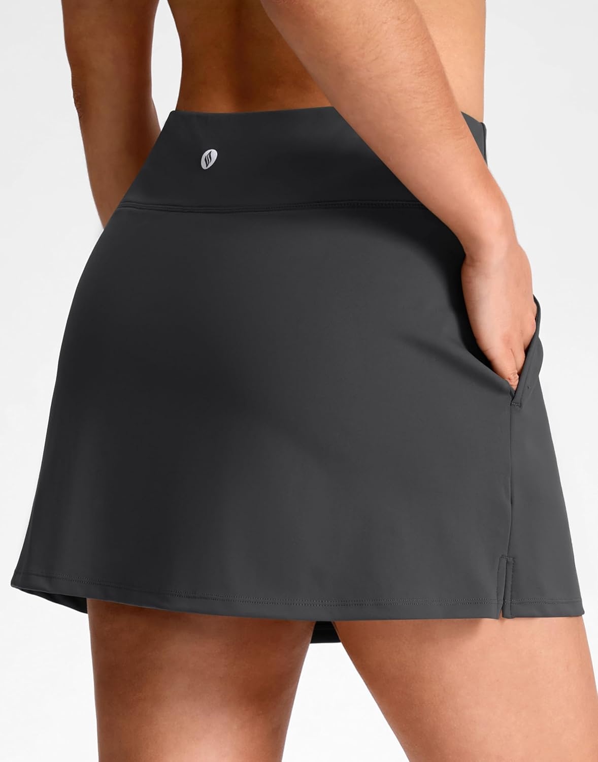 image:imageSANTINY 1416 Skorts for Women with 3 Pockets High Waisted Casual Golf Skort Pickleball Athletic Tennis SkirtDark Grey