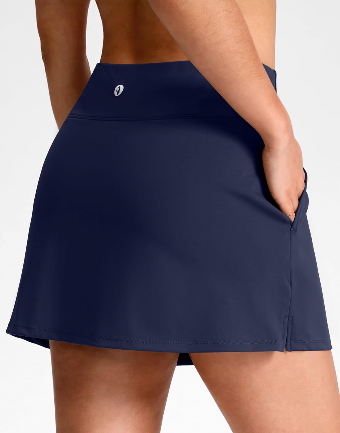 image:imageSANTINY 1416 Skorts for Women with 3 Pockets High Waisted Casual Golf Skort Pickleball Athletic Tennis SkirtNavy