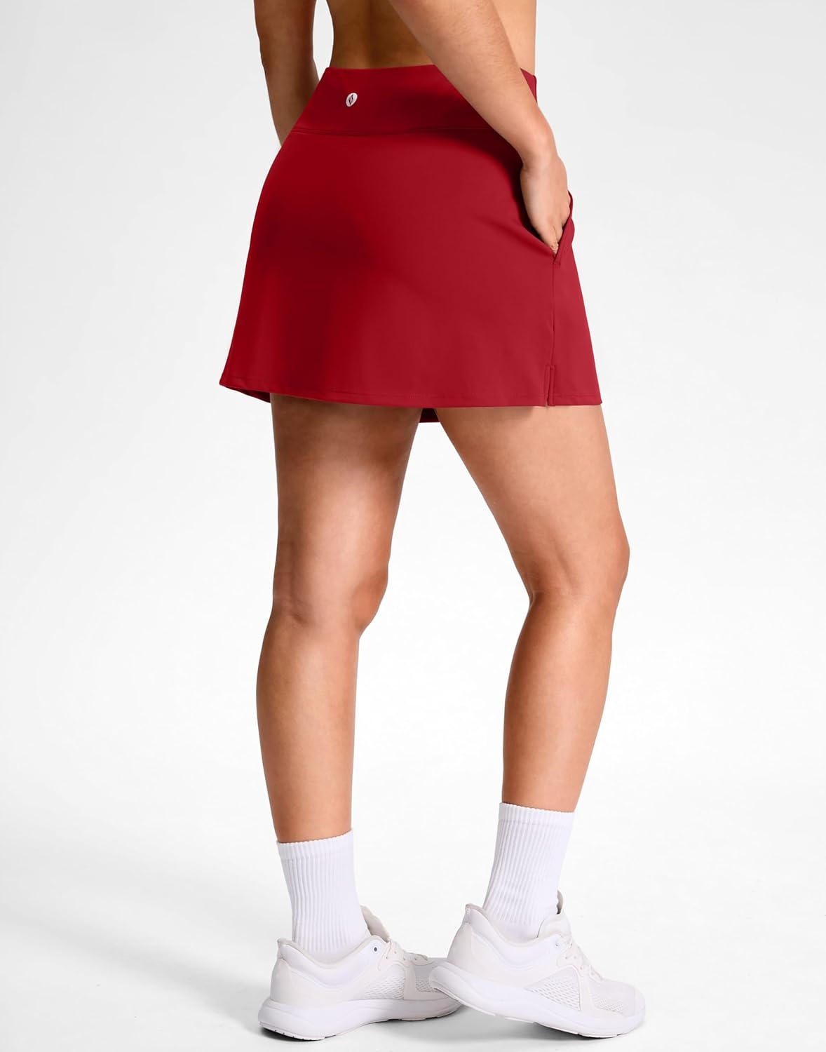 image:imageSANTINY 1416 Skorts for Women with 3 Pockets High Waisted Casual Golf Skort Pickleball Athletic Tennis SkirtRed