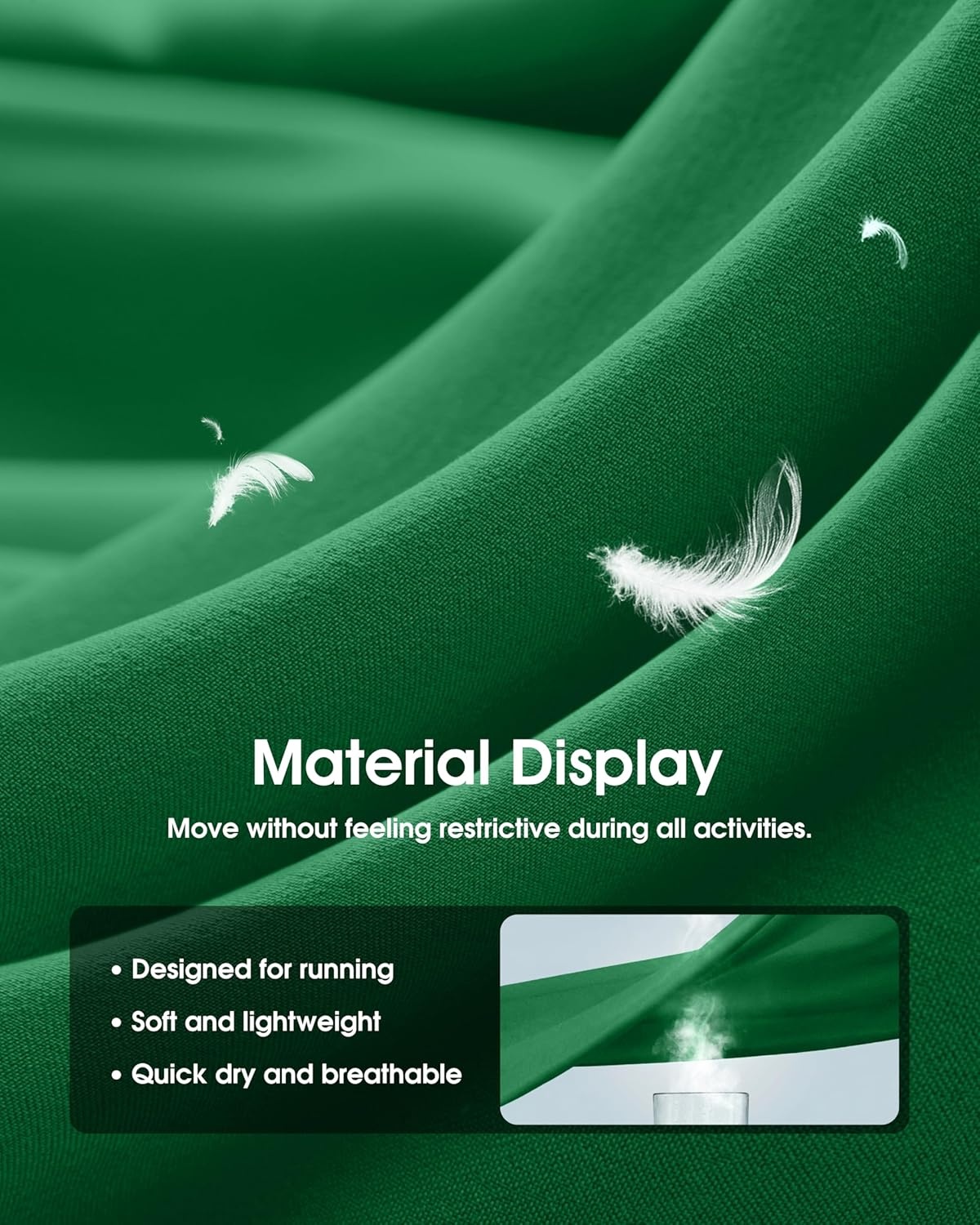 image:imageSANTINY 34 Athletic Running Shorts for Women Dolphin High Waisted Quick Dry Workout Gym Shorts with Zipper PocketGreen
