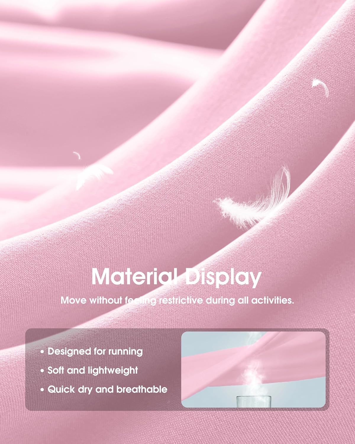 image:imageSANTINY 34 Athletic Running Shorts for Women Dolphin High Waisted Quick Dry Workout Gym Shorts with Zipper PocketPink