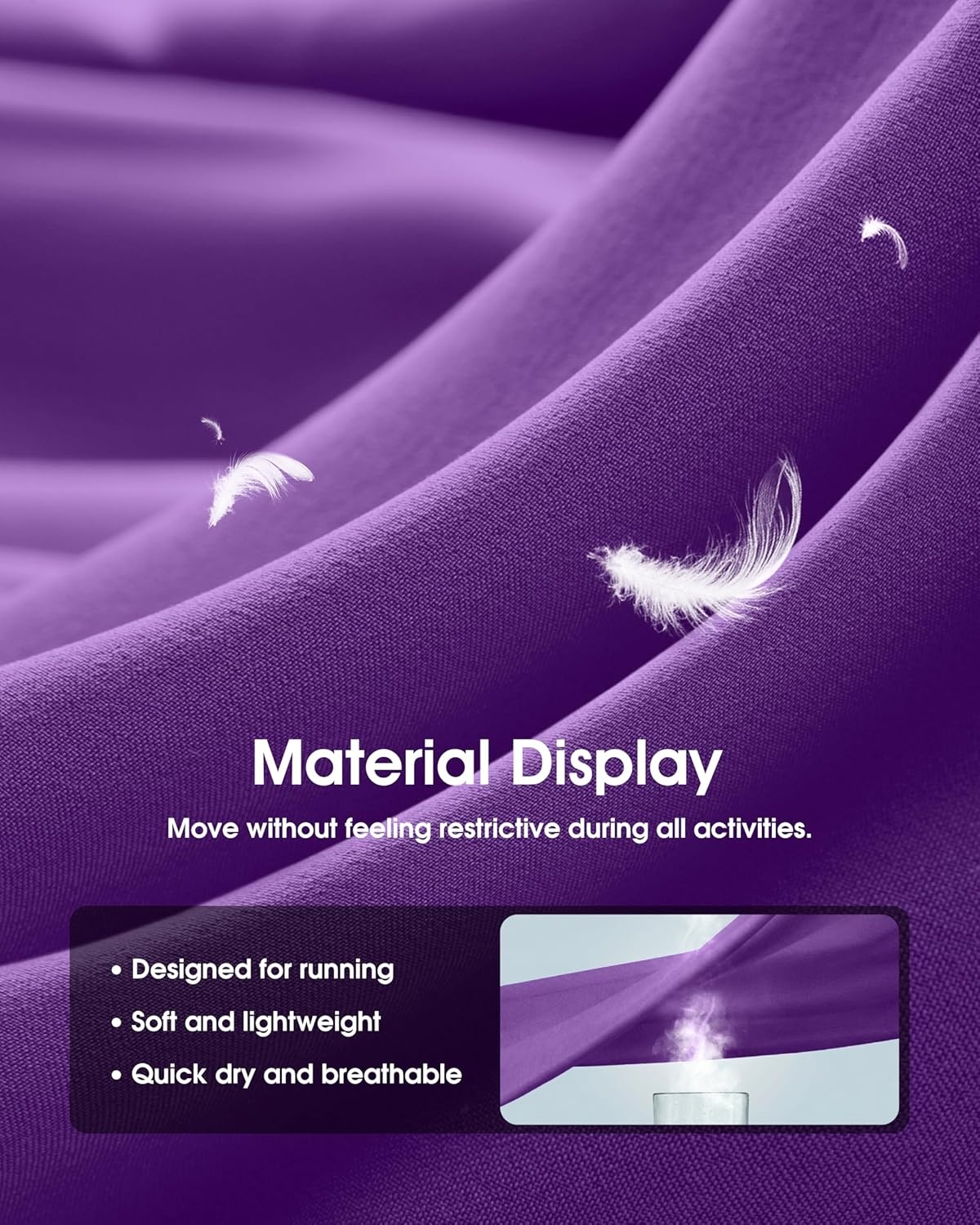 image:imageSANTINY 34 Athletic Running Shorts for Women Dolphin High Waisted Quick Dry Workout Gym Shorts with Zipper PocketPurple