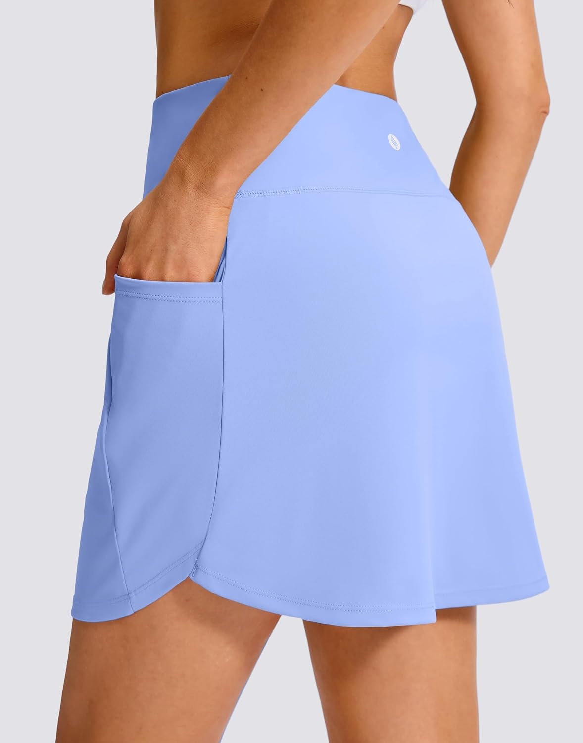 image:imageSANTINY 16 Skorts for Woman with 4 Side Pockets High Waisted Stretch Pickleball Athletic Skirts Casual Tennis Golf SkirtsLight Blue