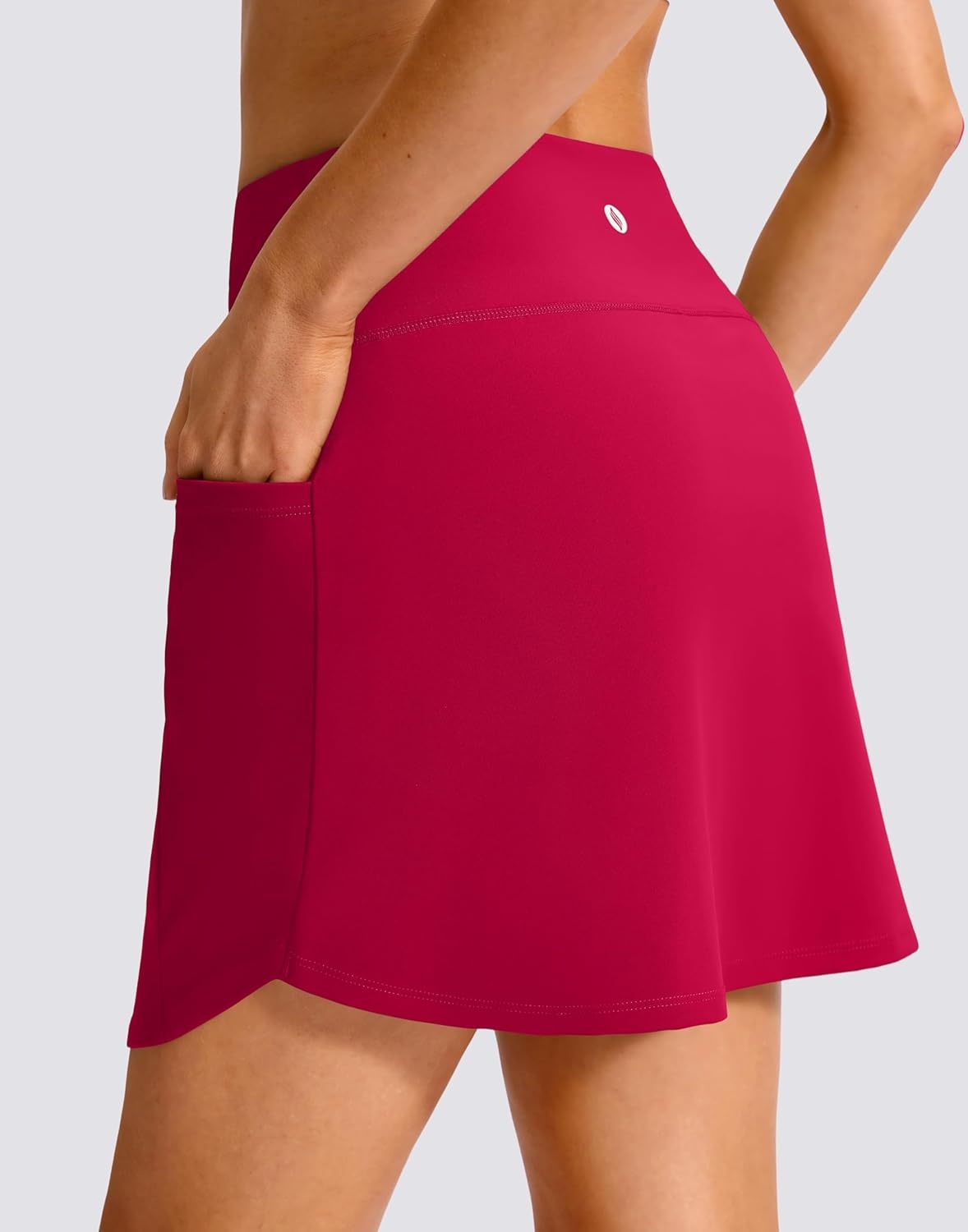 image:imageSANTINY 16 Skorts for Woman with 4 Side Pockets High Waisted Stretch Pickleball Athletic Skirts Casual Tennis Golf SkirtsRed