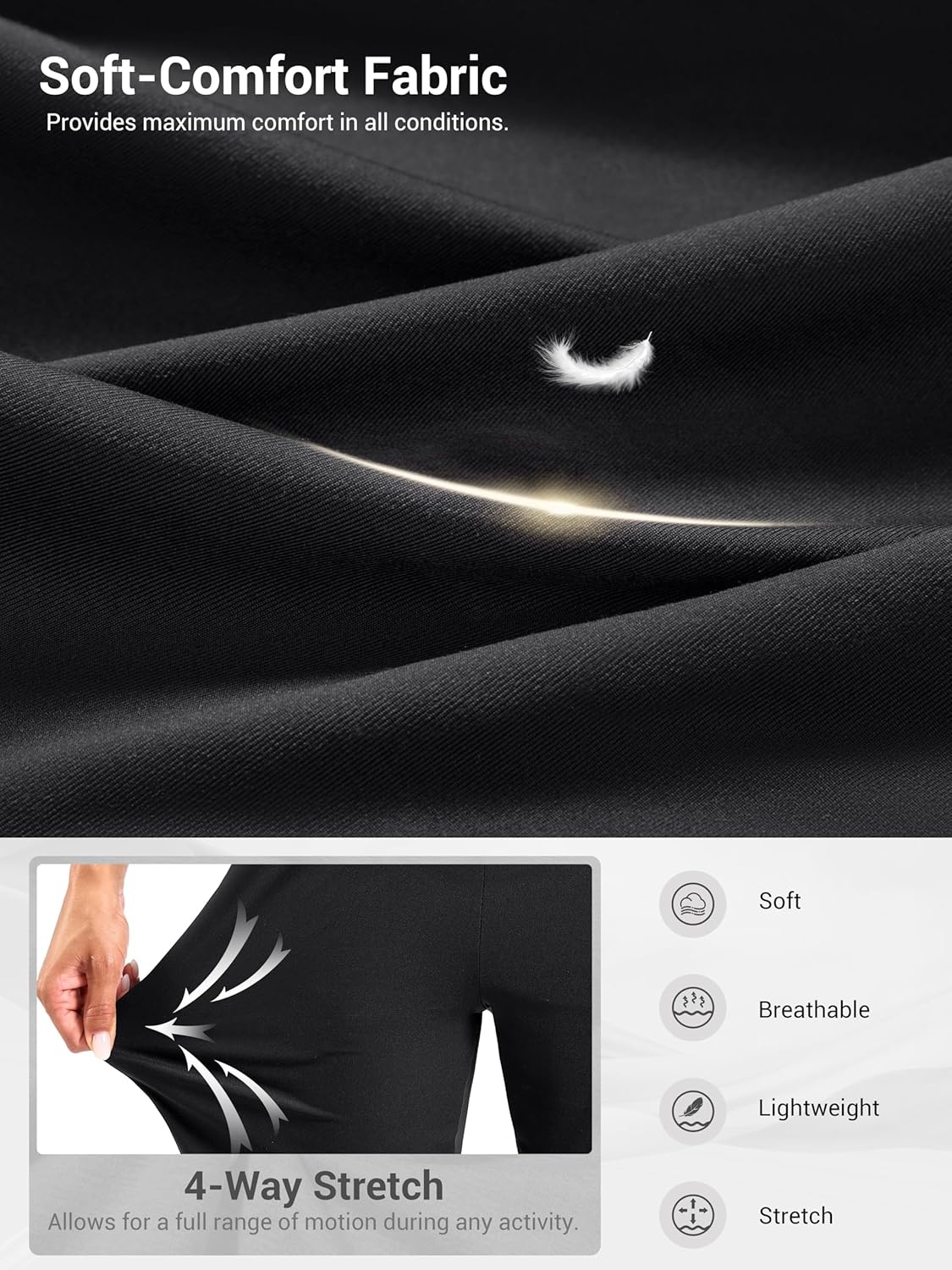 image:imageSANTINY Womens 79 Bermuda Long Shorts Lightweight High Waisted Walking Casual Running Workout Athletic Short with PocketsBlack