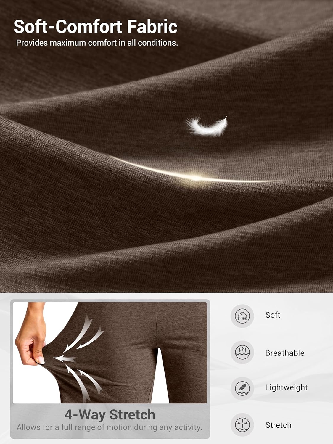 image:imageSANTINY Womens 79 Bermuda Long Shorts Lightweight High Waisted Walking Casual Running Workout Athletic Short with PocketsBrown