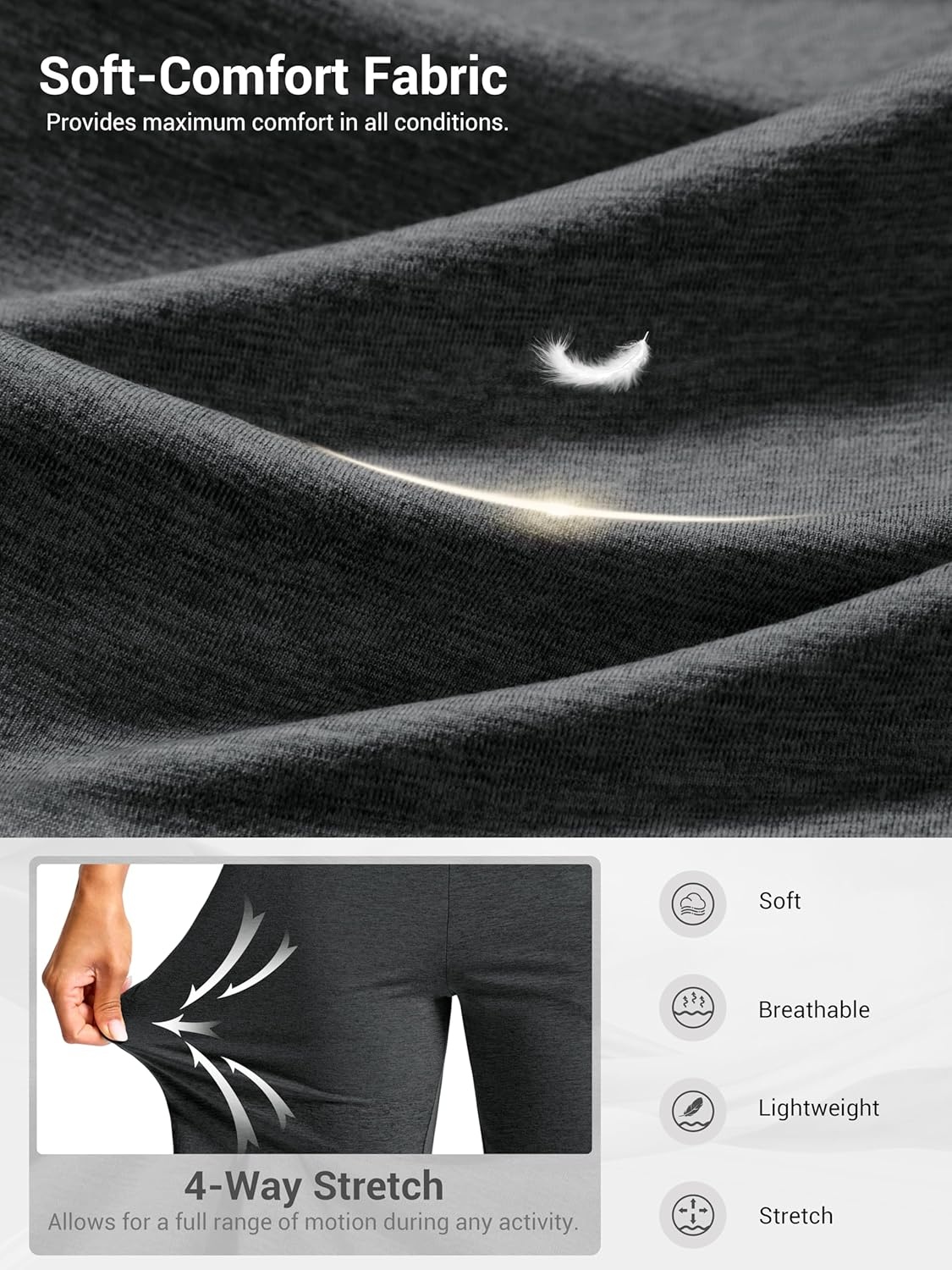 image:imageSANTINY Womens 79 Bermuda Long Shorts Lightweight High Waisted Walking Casual Running Workout Athletic Short with PocketsCharcoal