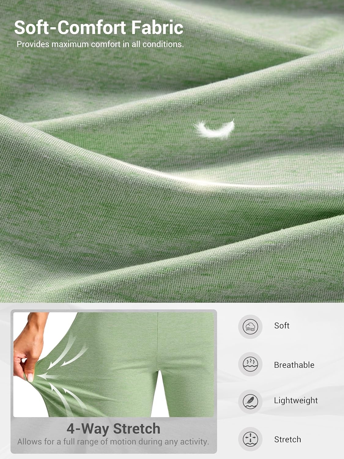 image:imageSANTINY Womens 79 Bermuda Long Shorts Lightweight High Waisted Walking Casual Running Workout Athletic Short with PocketsGreen