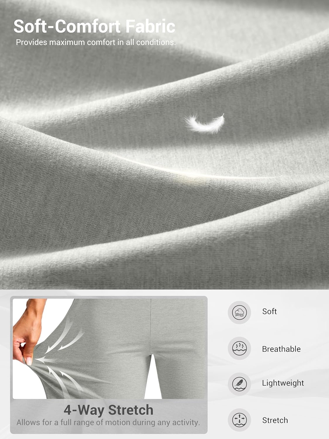 image:imageSANTINY Womens 79 Bermuda Long Shorts Lightweight High Waisted Walking Casual Running Workout Athletic Short with PocketsLight Grey