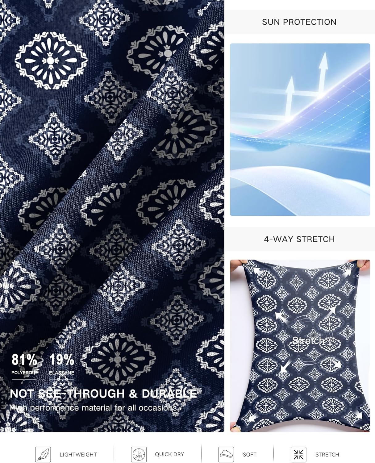image:imageSANTINY 16 Skorts for Women with 2 Pockets High Waisted A Line Pickleball Golf Skort Casual Athletic Tennis SkirtBlue Flower